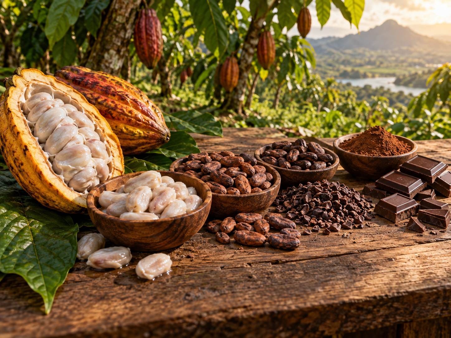 From cacao pod to chocolate